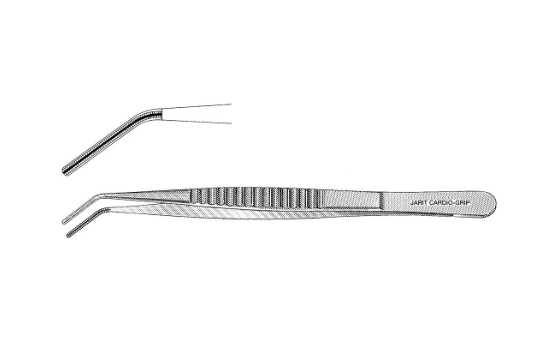 Debakey Vascular Tissue Forceps, Angled, 2.0 Mm Tips, 12" (30.5 Cm)